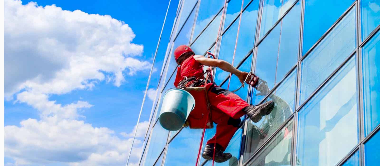 Outside Glass Cleaning Service (Abseiling)